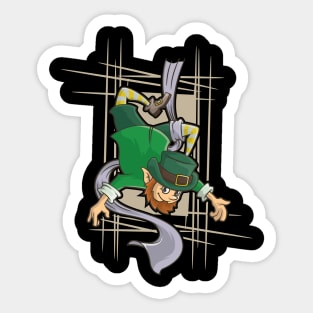 Saint Patricks Day Shirt Contortionist Aerial Silk Gnome Sticker